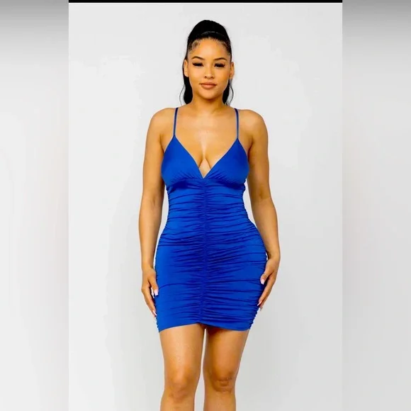 elastic ruched dress Marcia Elastic Ruched Dress